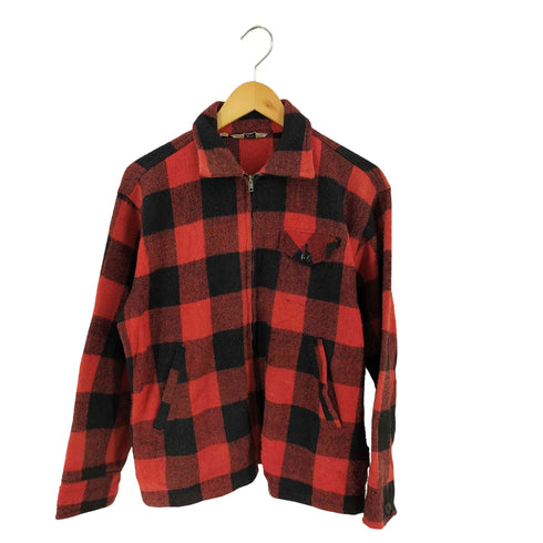 DISTINCTIVE SPORTSWEAR  60S USA製 棒TALON ブロックチェック ウールジャケット メンズ import:M